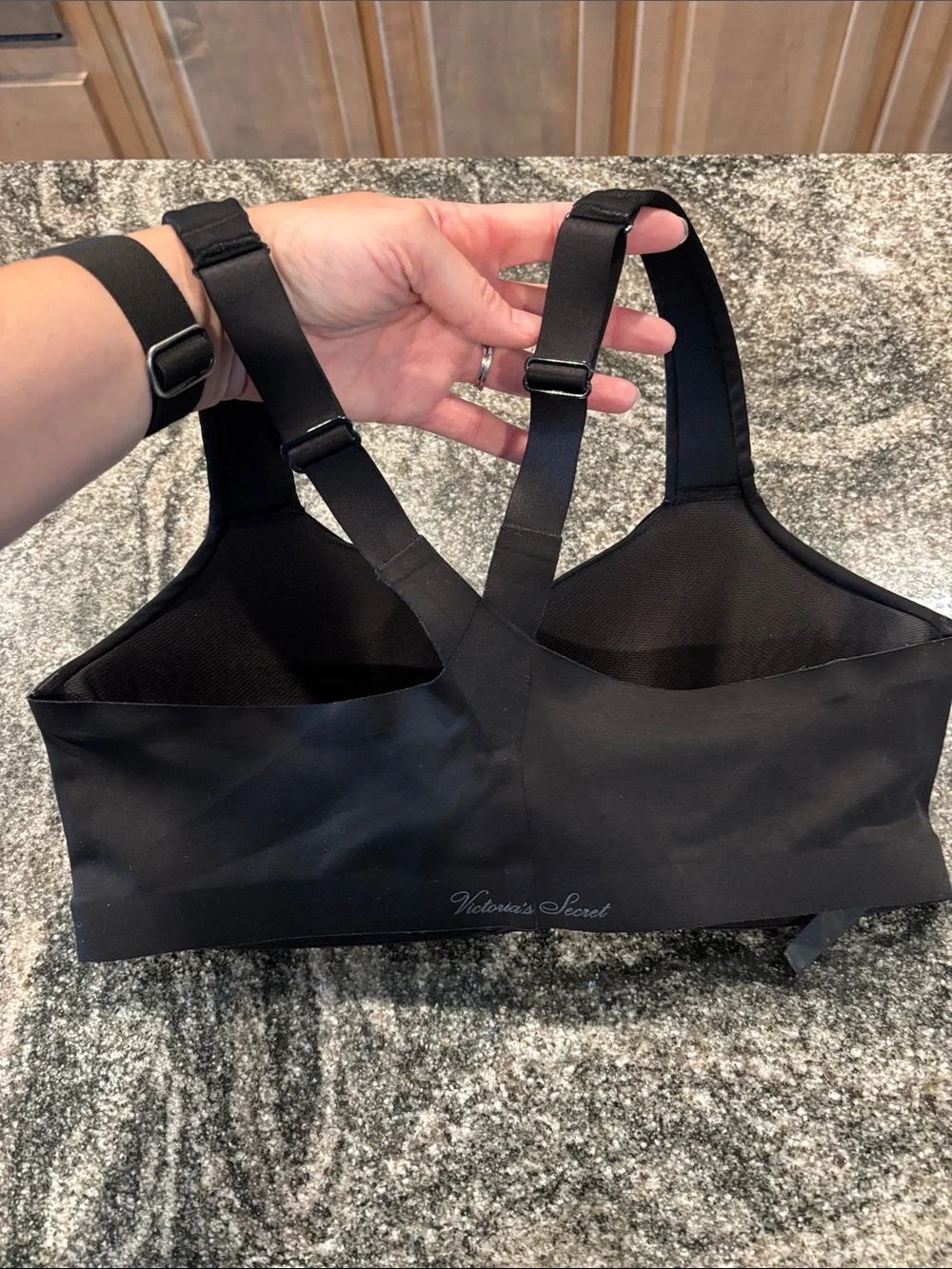 Black Front-Zip Sports Bra - Victoria’s Secret 36DD